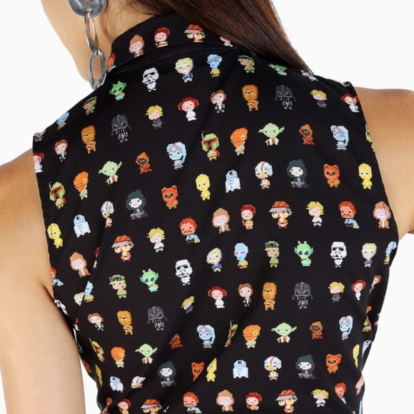 8 BIT STAR WARS BUSINESS TIME SHIRT SIZE S NWOT BLACKMILK BLACK - Picture 7 of 10